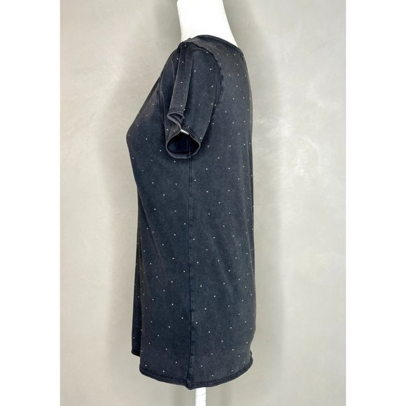 All Saints Women Emelyn V-Neck Stud T-Shirt Top S - Picture 5 of 6